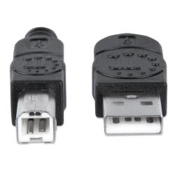 Kabel Manhattan USB2.0 A-B M/M Hi-Speed 1m czarny