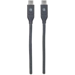 Kabel Manhattan USB 3.2 Gen2 M/M 0,5m czarny