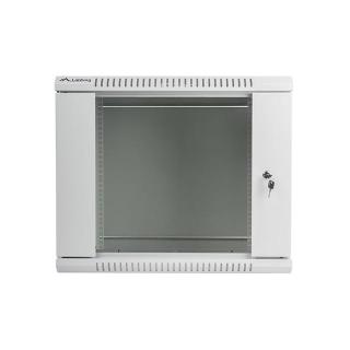 Szafa instalacyjna wisząca 19'' 9U 600X600mm szara (drzwi szklane)