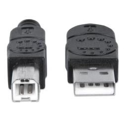 Kabel Manhattan USB 2.0 A-B M/M, 3m, czarny