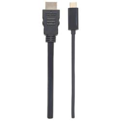 Kabel adapter Manhattan USB-C / HDMI 4K30Hz DP Alt Mode 1m czarny