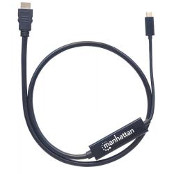 Kabel adapter Manhattan USB-C / HDMI 4K30Hz DP Alt Mode 1m czarny