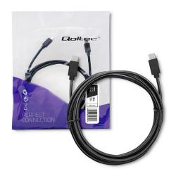 Kabel USB Qoltec 2.0 typ C męski | USB 2.0 typ C męski |...