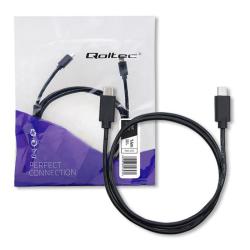 Kabel USB Qoltec 2.0 typ C męski | USB 2.0 typ C męski |...