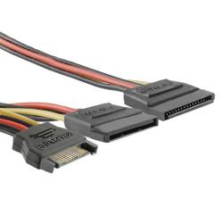 Kabel zasilający SATA Qoltec rozgałęziacz M/2F 0,2m