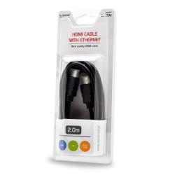 Kabel HDMI Savio CL-05 2m, czarny, złote końcówki, v1.4 high