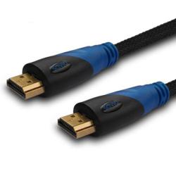 Kabel HDMI Savio CL-07 3m, oplot nylonowy, złote...