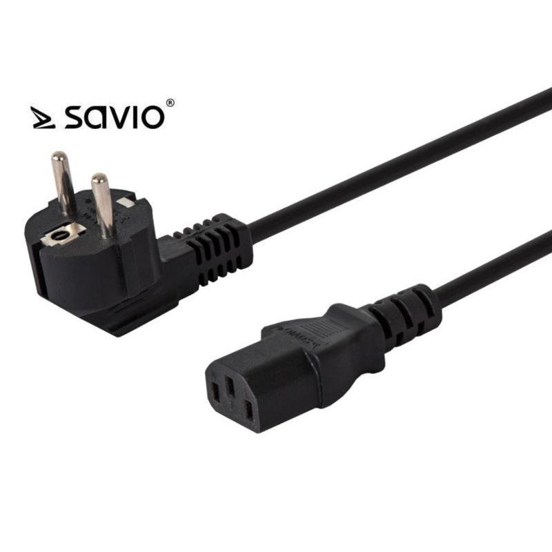 Kabel zasilający Savio CL-98 1,8m Schuko męski - IEC C13