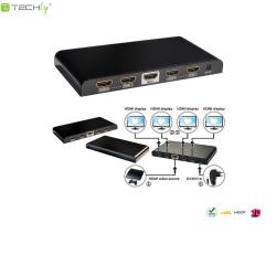 Rozdzielacz / Splitter Techly HDMI 1/4 Ultra HD, 3D