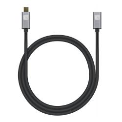 Kabel/Przedłużacz Techly USB-C 3.2 Gen2 M/F 1m czarny