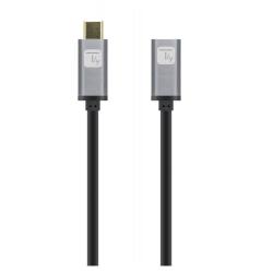 Kabel/Przedłużacz Techly USB-C 3.2 Gen2 M/F 1m czarny