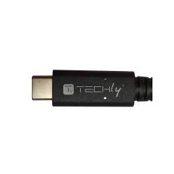 Kabel Techly USB-C 4.0 M/M 40Gbps 100W PD 3A Thunderbolt...