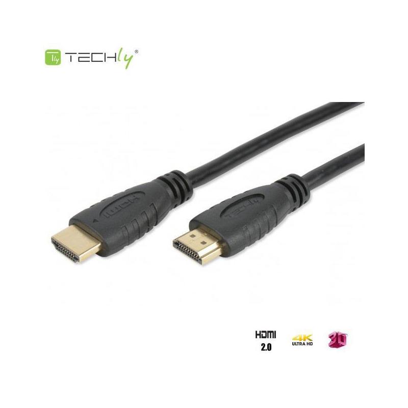 Kabel HDMI Techly HDMI-HDMI 2.0 M/M Ethernet 3D 4K, 3m, czarny