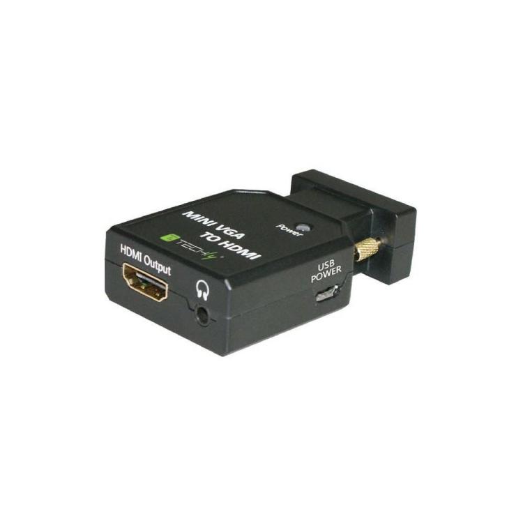 Konwerter adapter VGA + 3,5mm audio na HDMI M/F