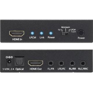 HDMI 4K audio extractor SPDIF Toslink, 4x Jack 3.5mm,...