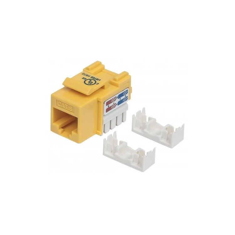 Moduł Keystone Cat6 UTP RJ45 zaciskany żółty