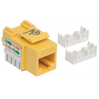 Moduł Keystone Cat6 UTP RJ45 zaciskany żółty