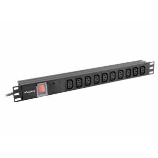 Listwa zasilająca Rack PDU 19 cali 1U 10A 10X IEC C13 2m...