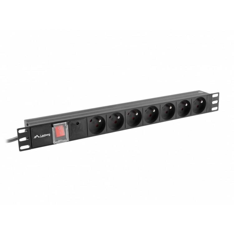 Listwa zasilająca Rack PDU 19" 1U 10A 7X 230V PL 2m czarna C14