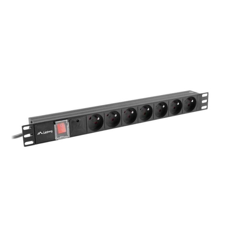 Listwa zasilająca Rack PDU 19" 1U 16A 7X 230V PL 2m czarna