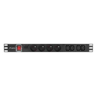 Listwa zasilająca Rack PDU 1U 16A 4X 230V PL 4X IEC C13 2m czarna