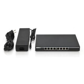 Switch Gigabit Desktop 8-portowy, 8x10/100/1000Mbps PoE+ af/at 135W, Metalowa obudowa