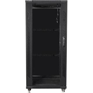 Szafa stojąca Rack 19 27U 600x600mm czarna (drzwi szklane)