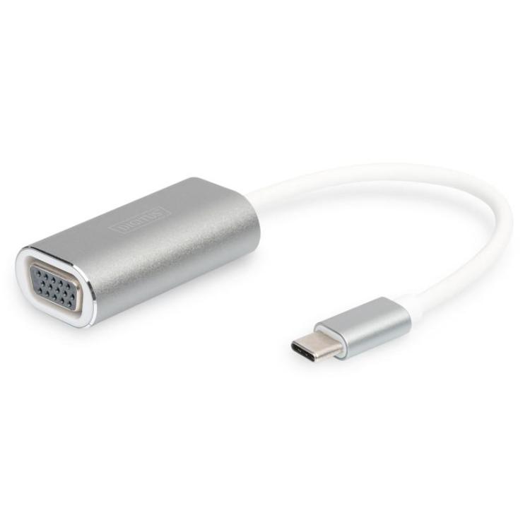 Adapter graficzny VGA 1080p FHD na USB 3.0 Typ C, aluminiowy