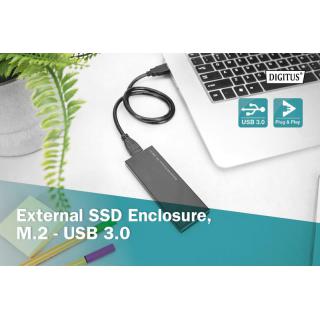 Obudowa zewnętrzna USB 3.0 na dysk SSD M2 (NGFF) SATA III, 80/60/42/30mm, aluminiowa