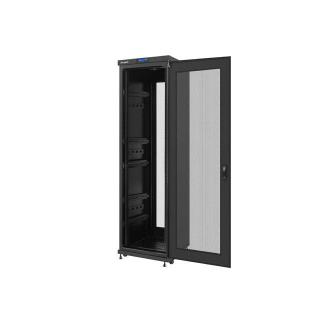 Szafa stojąca Rack 19'' 42U 600x600mm czarna (drzwi perforowane LCD)