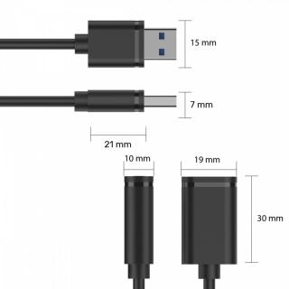 Przedłużacz USB 2.0 AM-AF, 0.5m Y-C447GBK