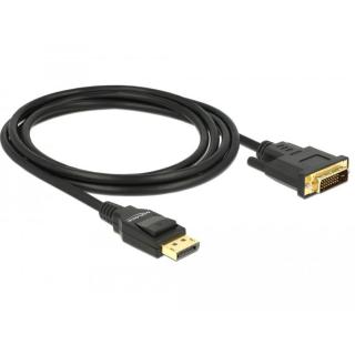 Kabel DisplayPort v1.2A - DVI-D (24+1) M/M 2M czarny