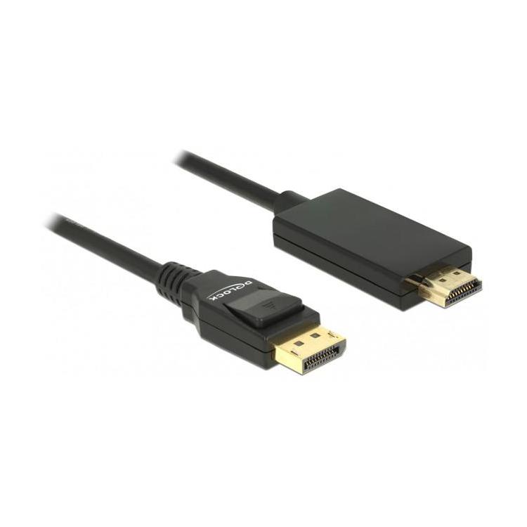 Kabel DisplayPort v1.2A - HDMI M/M 4K 1M czarny Premium