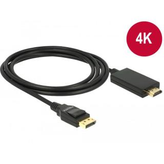 Kabel DisplayPort v1.2A - HDMI M/M 4K 2M czarny Premium