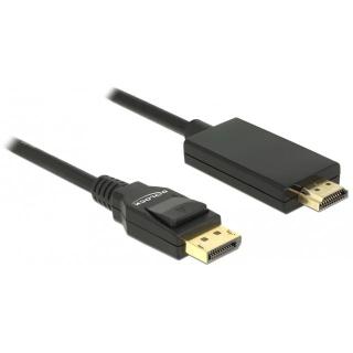 Kabel DisplayPort v1.2A - HDMI M/M 4K 3M czarny Premium