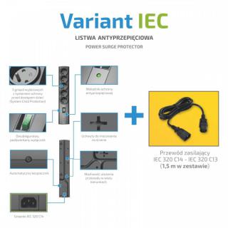 Listwa VARIANT IEC 1.5m