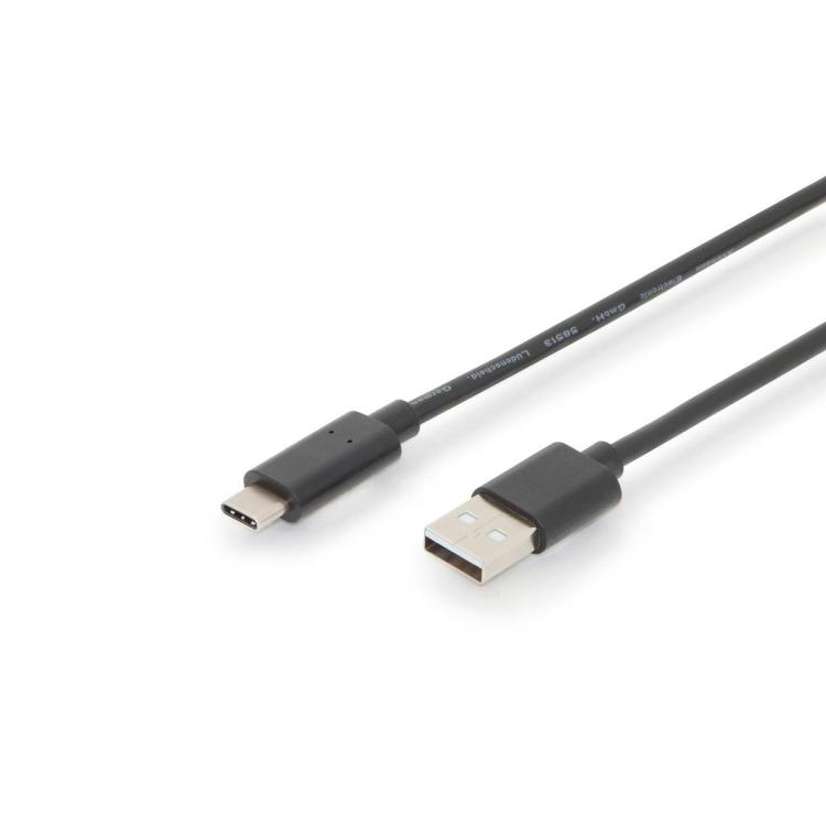 Kabel połączeniowy USB 2.0 HighSpeed Typ USB C/USB A M/M czarny 3m