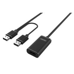 Przedłużacz USB 2.0 Unitek Y-278 AM-AF, 10m, z dodatkowym...