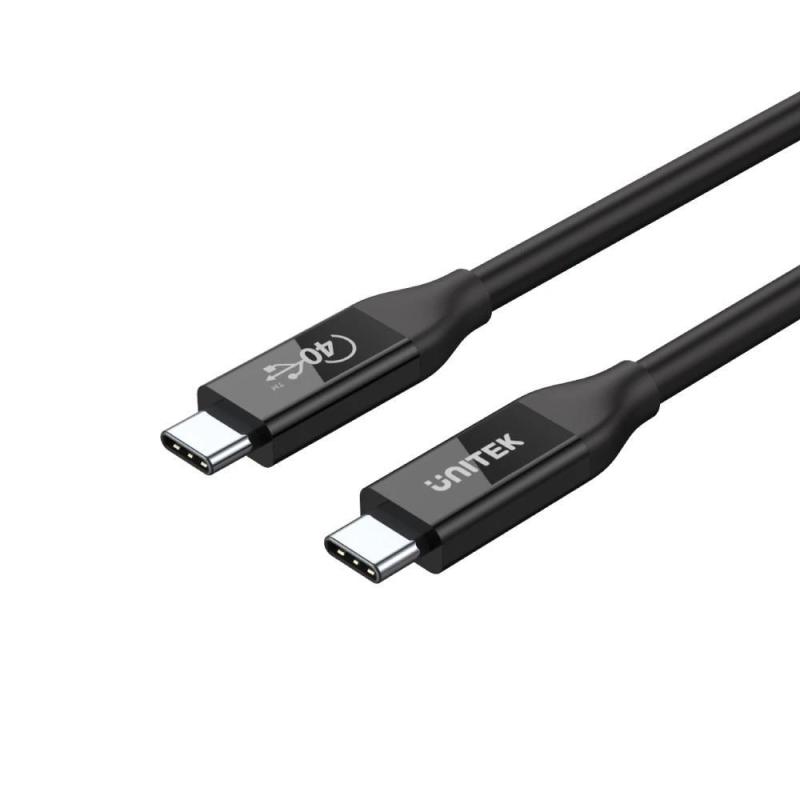 Kabel Unitek C14100BK-0.8M USB-C 4.0, 40 Gbps, 8K, M/M, 0,8m