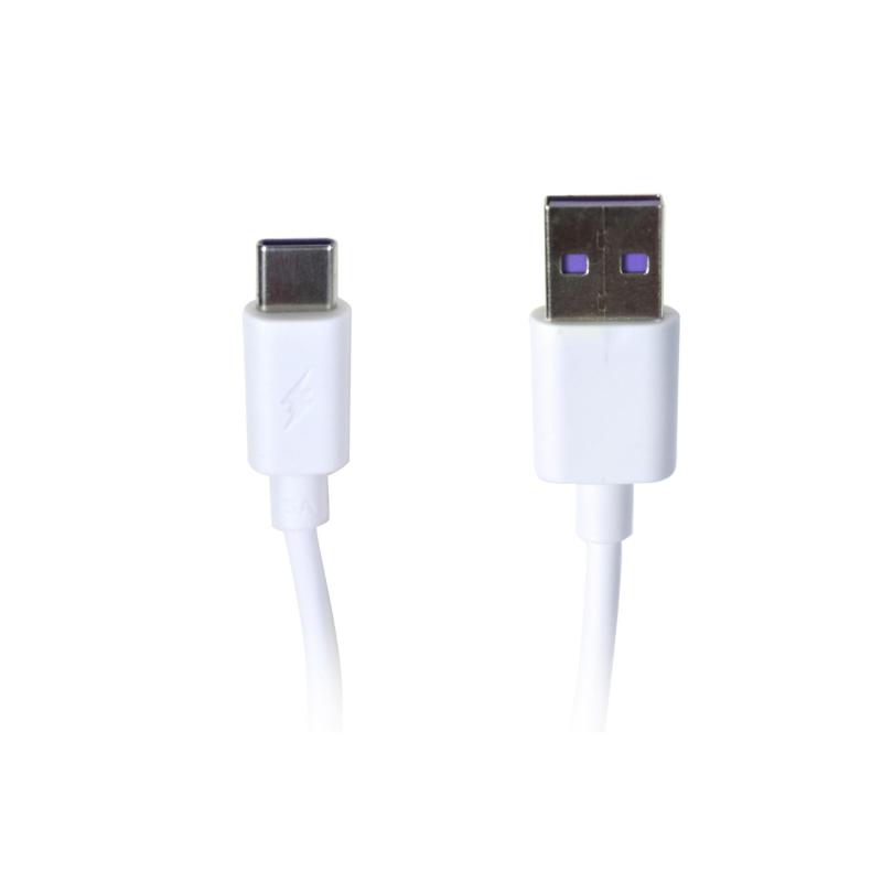 Kabel USB-C Vakoss TC-U539 Fast Charge 5A 1m biały