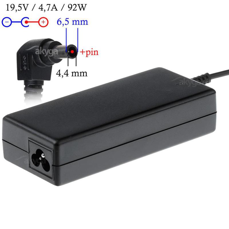 Zasilacz sieciowy Akyga AK-ND-20 do notebooka 19,5V/4,7A 92W 6.5x4.4mm + pin