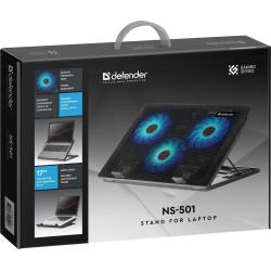 Podstawka chłodząca Defender NS-501 laptop notebook 15,6-17" 2xUSB 3 fans podświetlenie + GRA