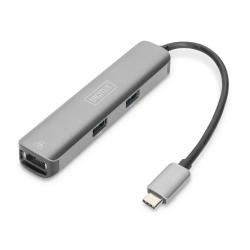 Stacja dokująca DIGITUS USB Typ C 5 portów 4K 30Hz HDMI...