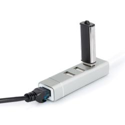 Hub/Koncentrator 3-portowy DIGITUS USB 2.0 HighSpeed Typ C z Fast Ethernet LAN adapter