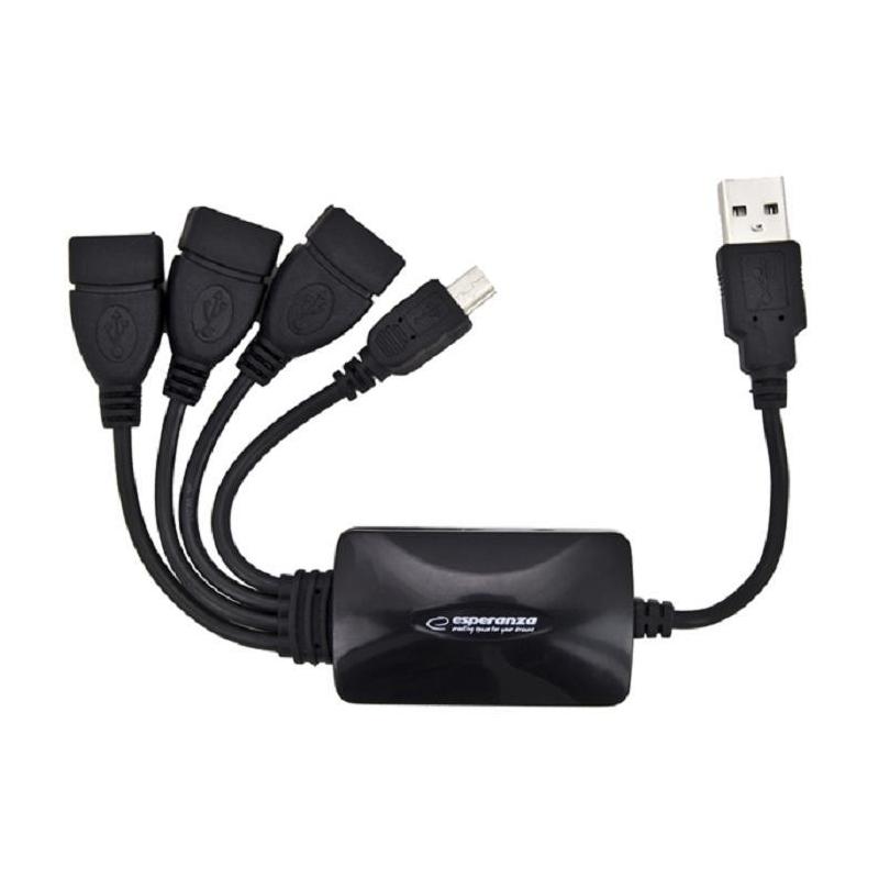 Hub USB Esperanza EA114 3xUSB 2.0 czarny