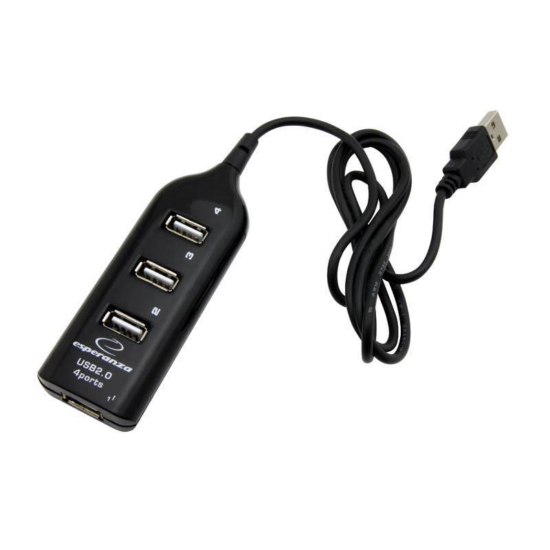 Hub USB Esperanza EA116 4xUSB 2.0 czarny